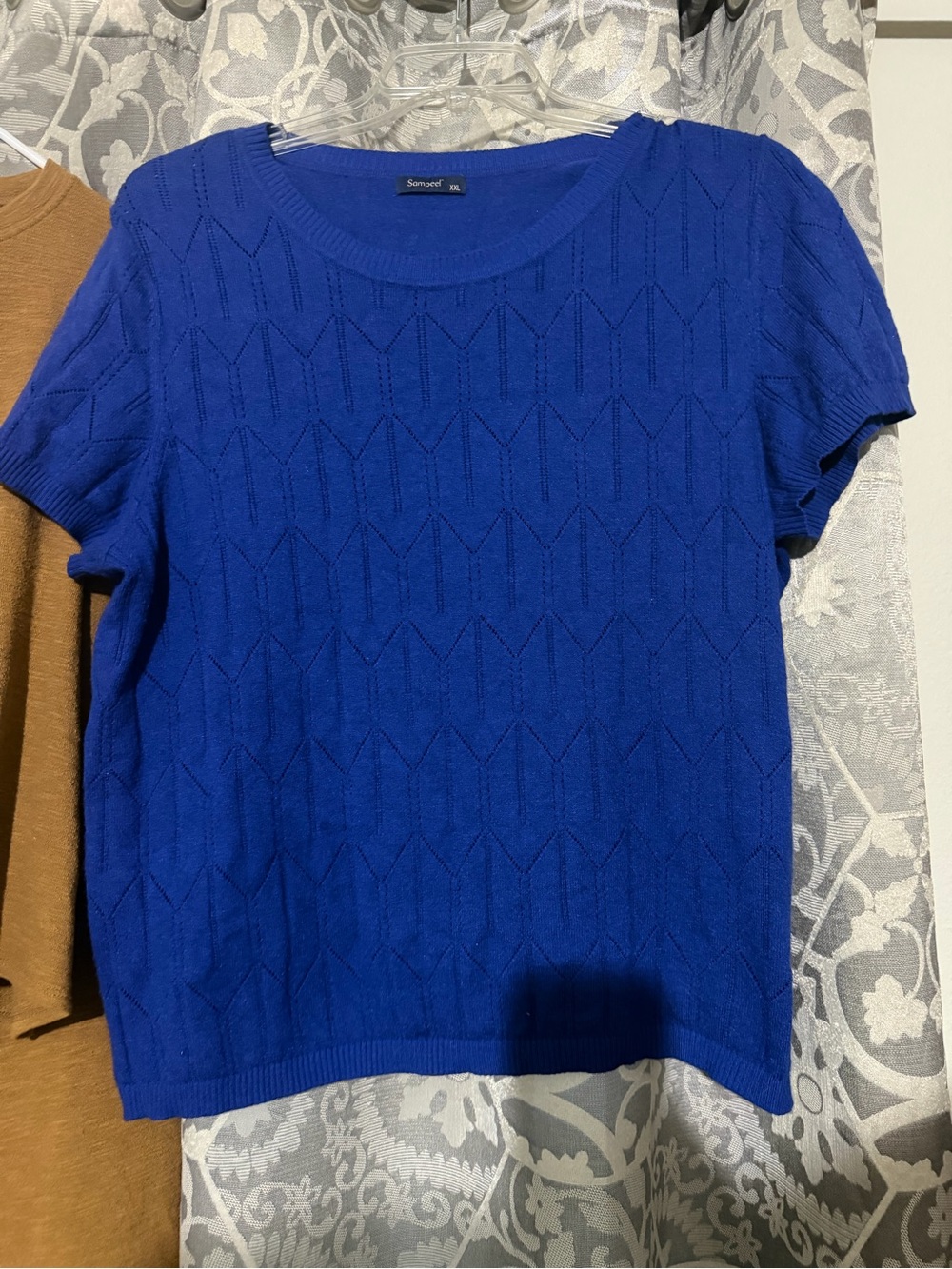 Royal Blue Short-Sleeve Knit Top